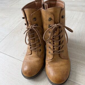 MIA Women's Tan Lace Up Boots